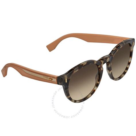 fendi ff 0085/s hju havana beige sunglasses|Fendi Gradient brown Round Ladies Sunglasses FF 0085/S HJU 50.